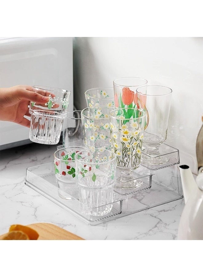 رف توابل أكريليك، شفاف، 3 طبقات، منظم زجاجات التوابل، لا يحتاج إلى تجميع، مناسب للخزائن والمطابخ والحمامات (قطعة واحدة) - Image 4